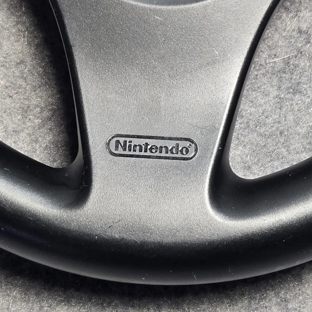 Nintendo Wii Wheel Black RVL-024 Genuine Racing Controller Accessory Mario Kart